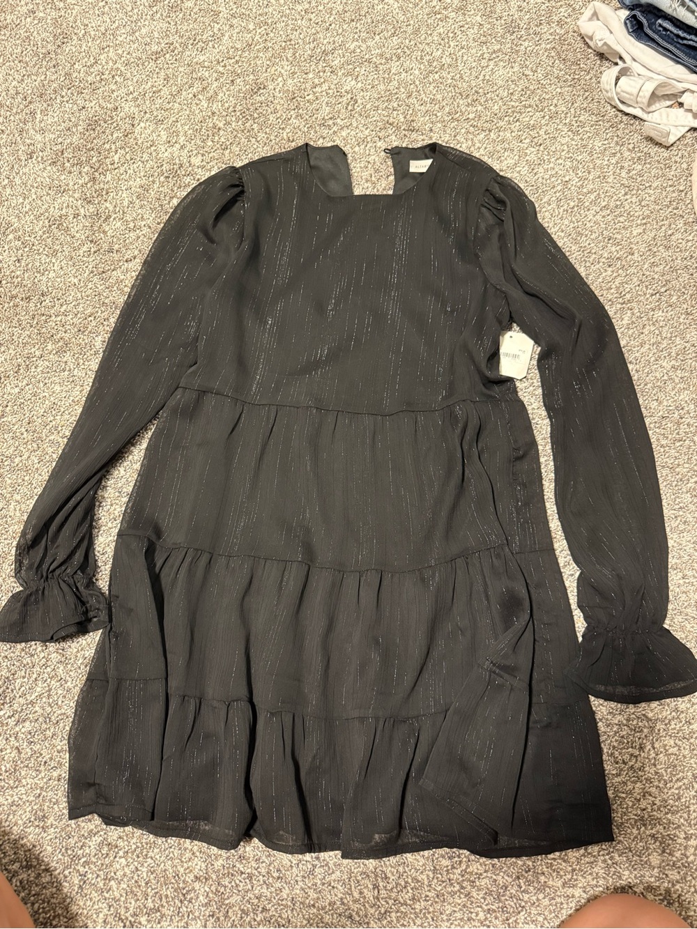 Altar'd State Black Dress with Subtle Shimmer